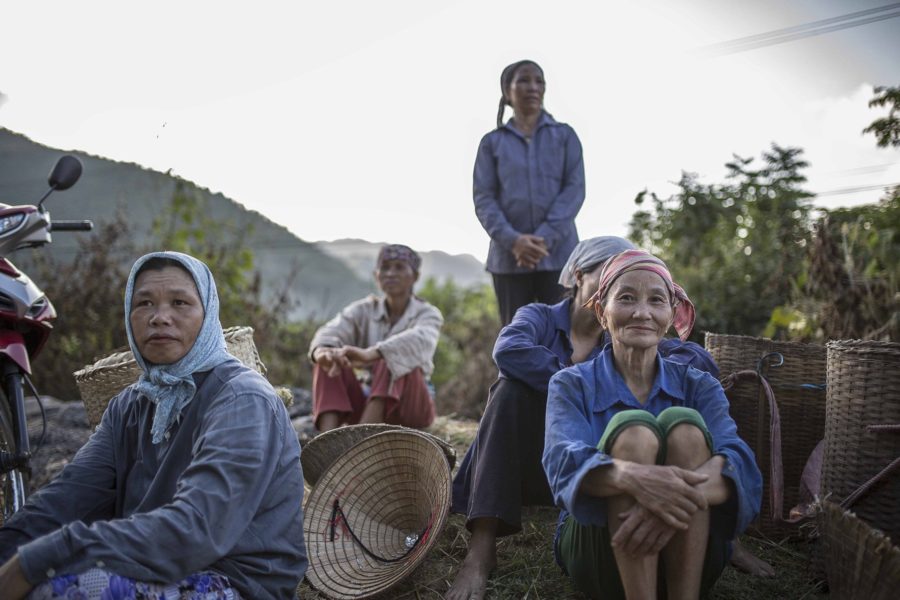 Villageois Champs Mai Chau Vietnam
