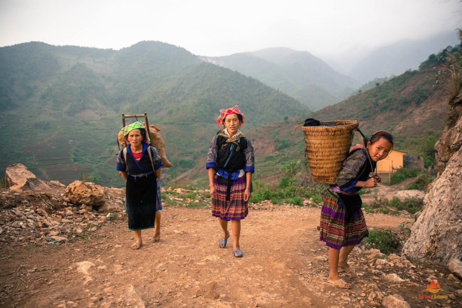 Femmes Hmong à Mu Cang Chai, Yen Bai, Vietnam