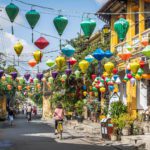 Les jolies ruelles de la ville de Hoi An, Vietnam