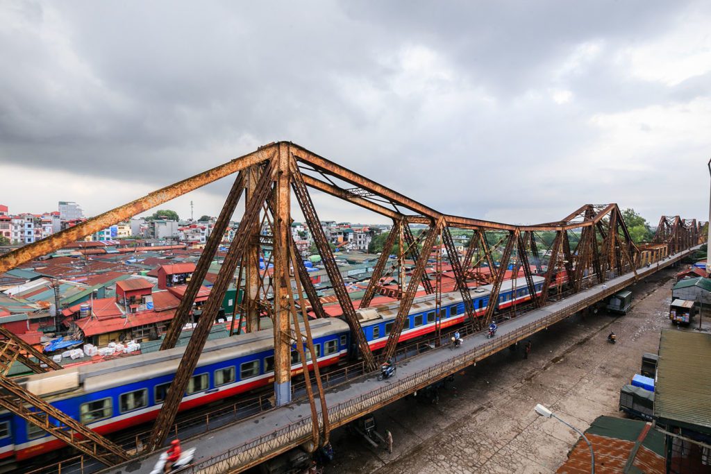 Le pont Long Bien à Hanoi, Vietnam