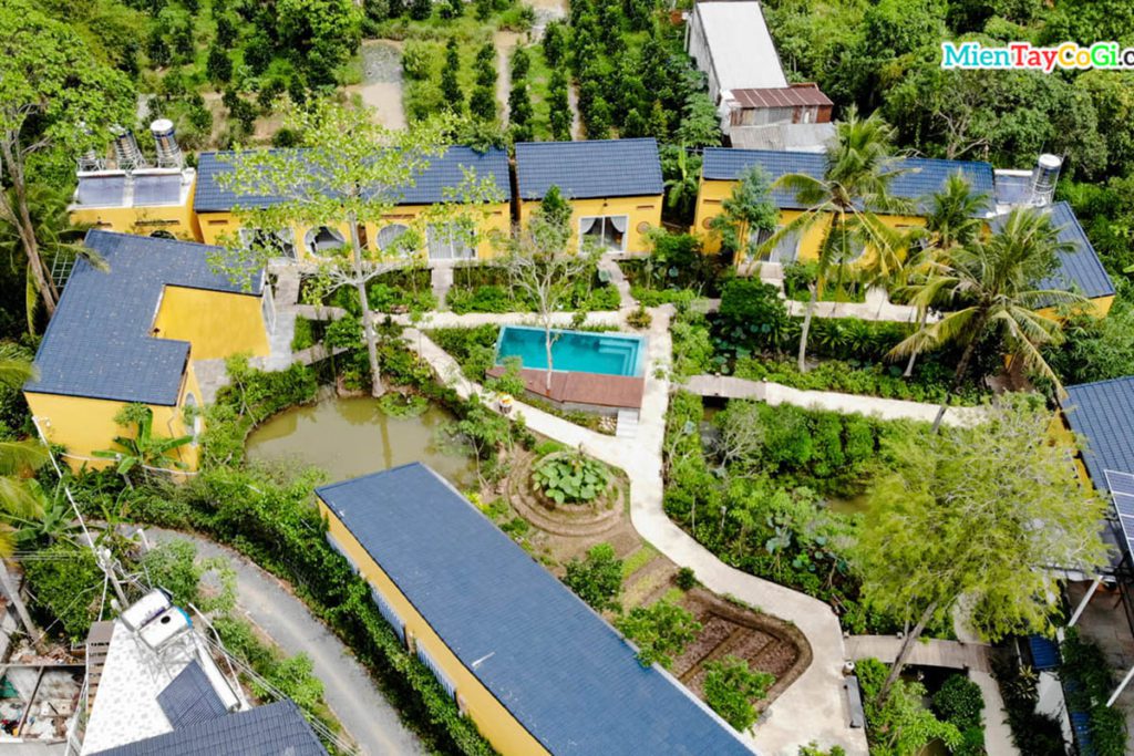 Vue aérienne de l'hôtel Binh Minh Ecolodge
