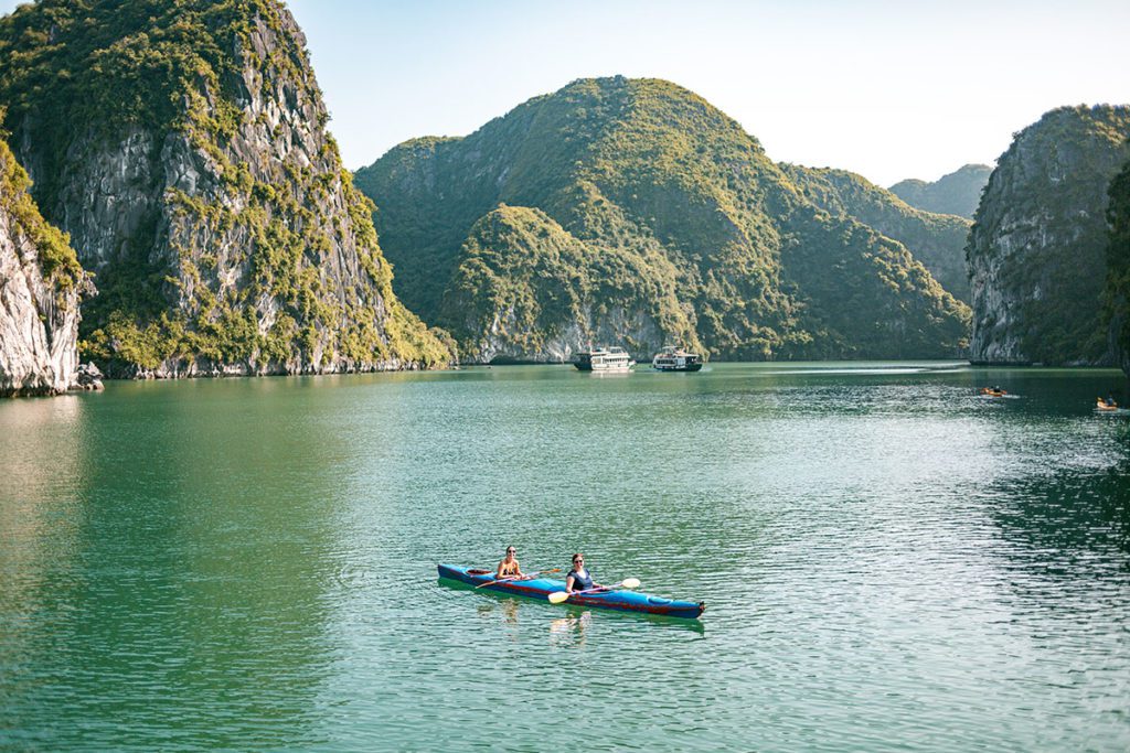 Kayak, baie de Lan Ha