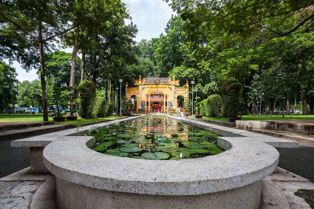 Vue du parc Tao Dan à Ho Chi Minh Ville