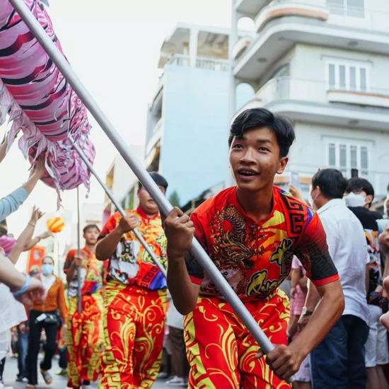 Danse du lion, festivités du Têt vietnamien