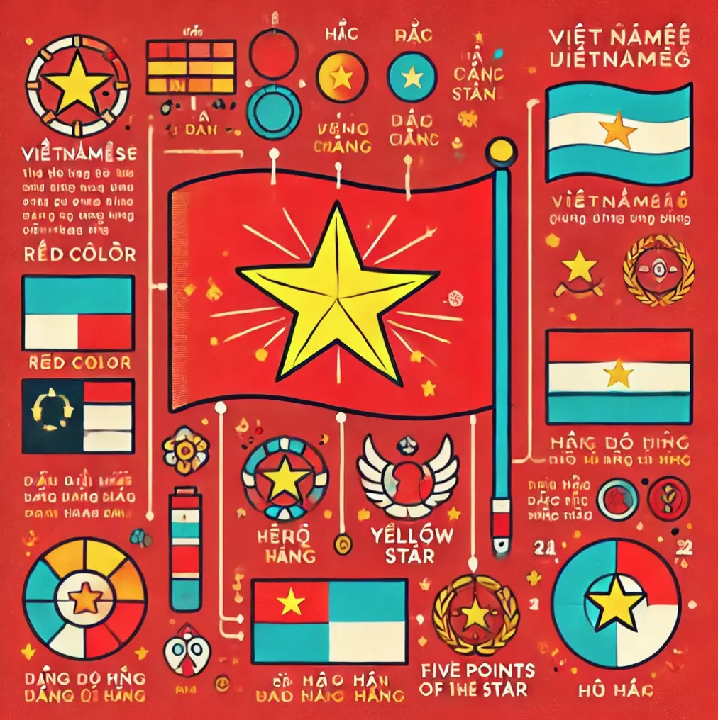 Détails du drapeau vietnamien