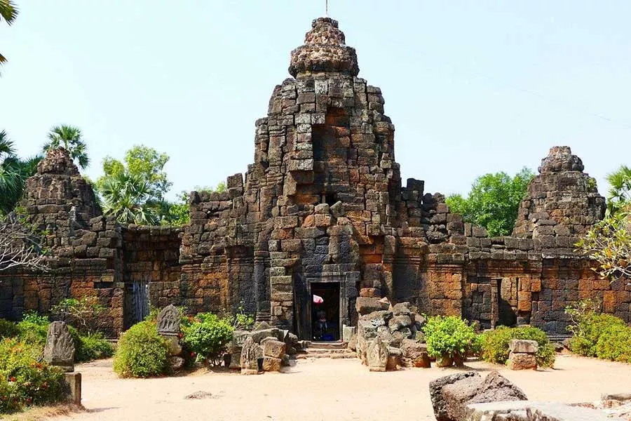 Main entrance of Ta Prohm at Tonlé Bati, near Phnom Penh, Cambodia