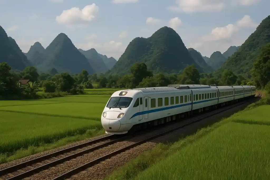 Illustration Train grande vitesse Vietnam