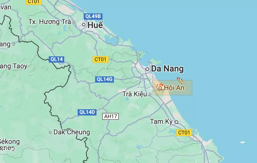 Hoi An sur carte